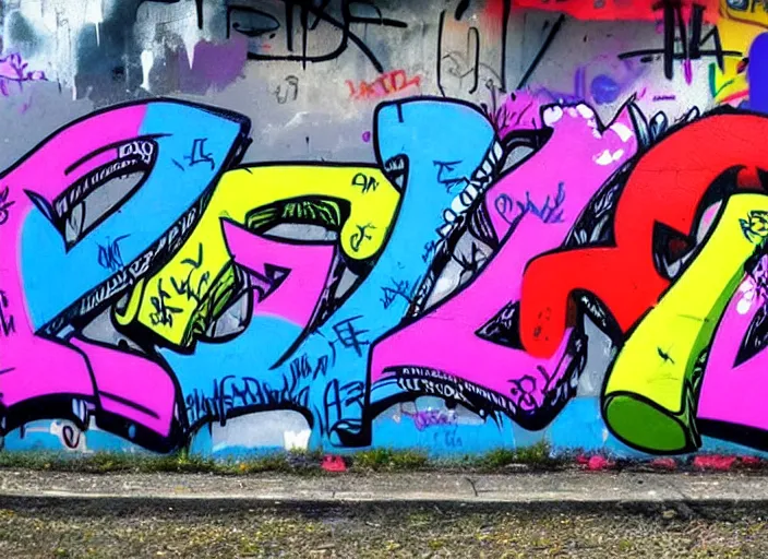 Image similar to text'petter ', graffiti writing, wildstyle, cool, hiphop, colorful