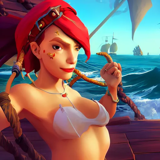 Image similar to jack the pirate mermaid on sea of thieves game avatar hero, behance hd by jesper ejsing, by rhads, makoto shinkai and lois van baarle, ilya kuvshinov, rossdraws global illumination