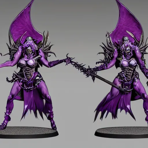 Image similar to Realistic Slaanesh daemonettes from Warhammer Total War, Highly Detailed