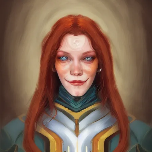 Prompt: beautiful portrait of shallan davar smilling, trending on artstation, by marco bucci