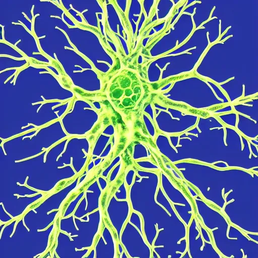 Image similar to neuron, science, scientific paper, scientific art, scientific, dendrites, axon, and a cell body, soma