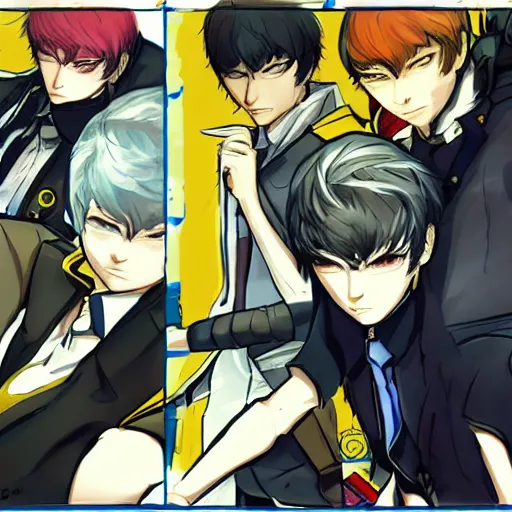 Prompt: super giant concept art of persona 4