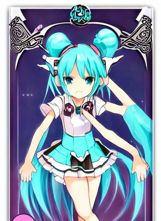 Image similar to hatsune miku yu-gi-oh card