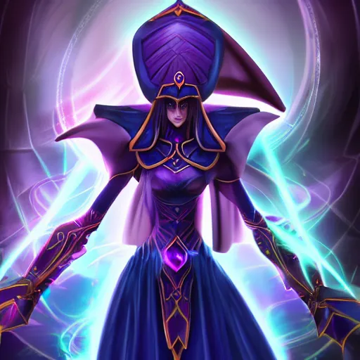 Image similar to beautiful dark magician girl, full body, mystical, ultra detailed, 4k