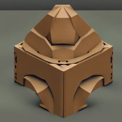 Image similar to kitbashing component, based on low poly convex shape, symmetric, unreal engine