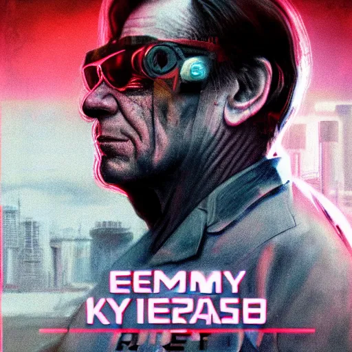 Image similar to cyberpunk impossible very strange portrait of tommy lee jones