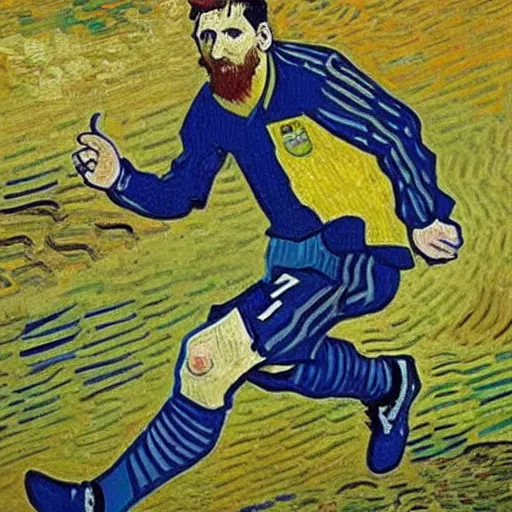 Prompt: messi by van gogh