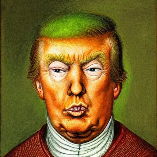 Image similar to avocado portrait of donald trump by giuseppe arcimboldo