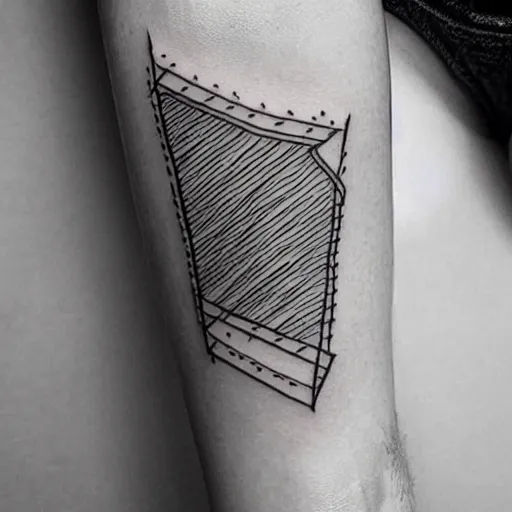 Image similar to simple line art tattoo design