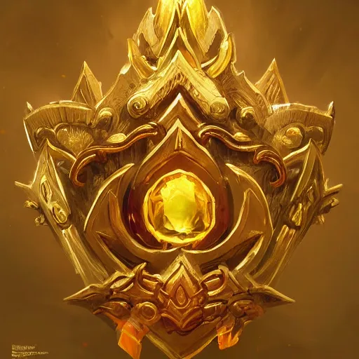 Image similar to a golden majestic crown with gemstone carved into it, floating crown, yellow magic theme, bright art masterpiece artstation. 8 k, sharp high quality artwork in style of jose daniel cabrera pena and greg rutkowski, concept art by tooth wu, blizzard warcraft artwork, hearthstone card game artwork, the crown