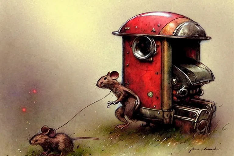 Prompt: adventurer ( ( ( ( ( 1 9 5 0 s retro future robot mouse jukebox wagon house. muted colors. ) ) ) ) ) by jean baptiste monge!!!!!!!!!!!!!!!!!!!!!!!!! chrome red