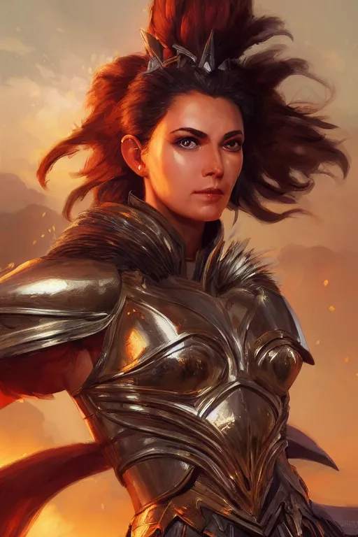 Image similar to amazon valkyrie athena, d & d, fantasy, portrait, highly detailed, headshot, digital painting, trending on artstation, concept art, sharp focus, illustration, art by artgerm and greg rutkowski and magali villeneuve