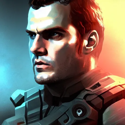 Image similar to Henry Cavill as a character from Dead Space, scifi, highly detailed portrait, digital painting, artstation, concept art, smooth, sharp foccus ilustration, Artstation HQ.