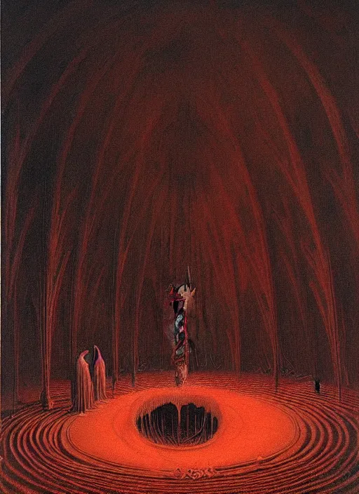 Image similar to the seventh circle of hell from dante's divine comedy. highly detailed painting by zdzisław beksinski 8 k