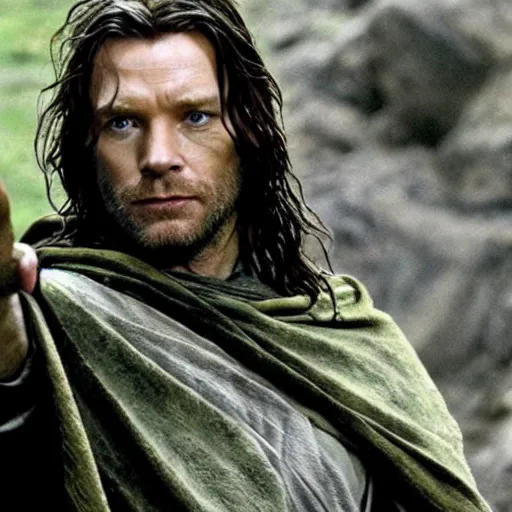Image similar to Ewan McGregor as Aragorn