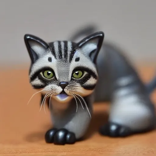 Prompt: a miniature cat action figure, craigslist photo