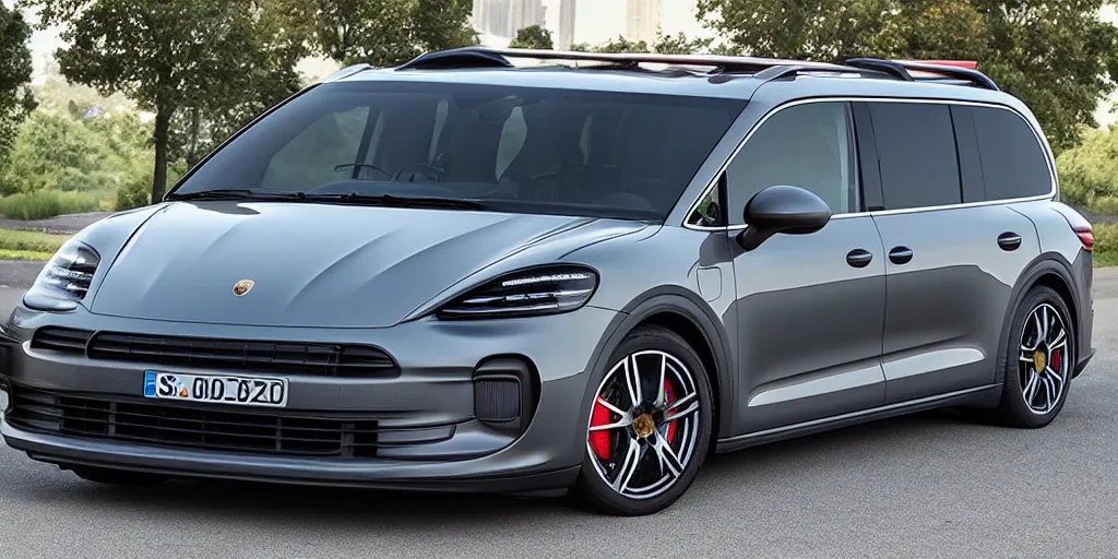 Image similar to “2020 Porsche Minivan, 4K, ultra realistic”