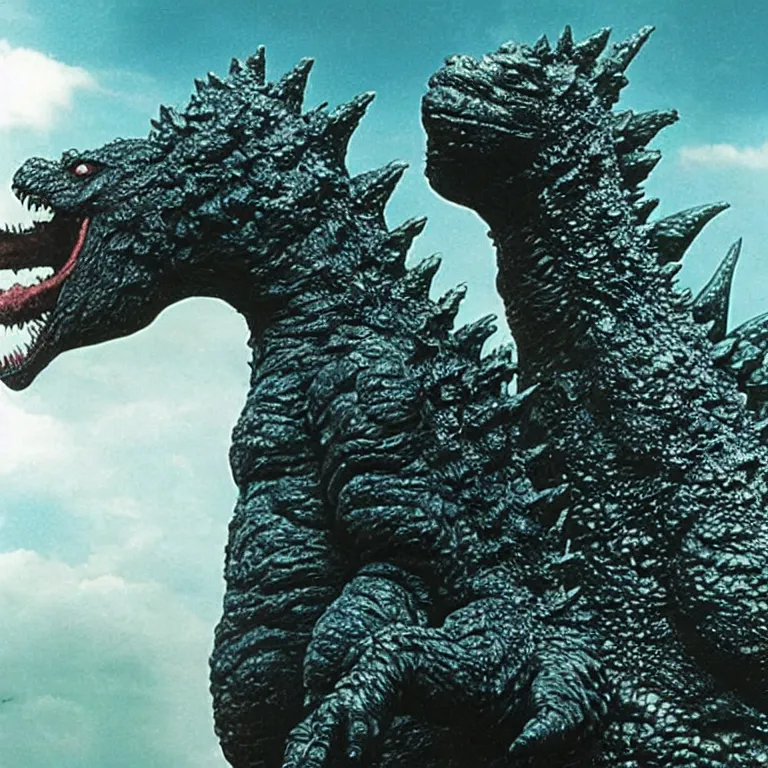 Prompt: Godzilla starring in Barney & Friends