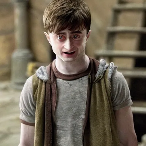 Image similar to daniel radcliffe as dobby