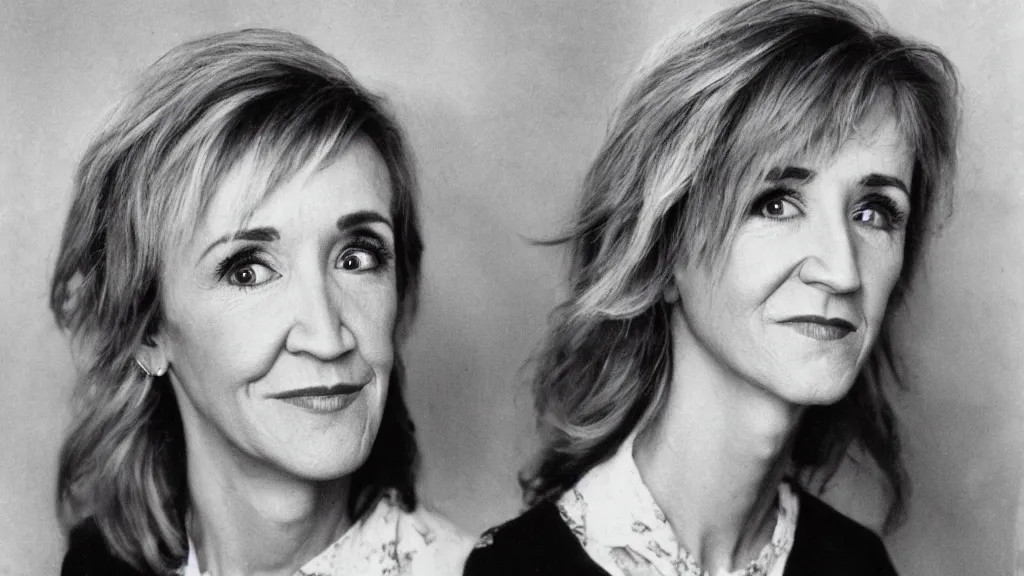 Prompt: greasepunk lengthy detailed portrait of felicity huffman at age 1 0 5