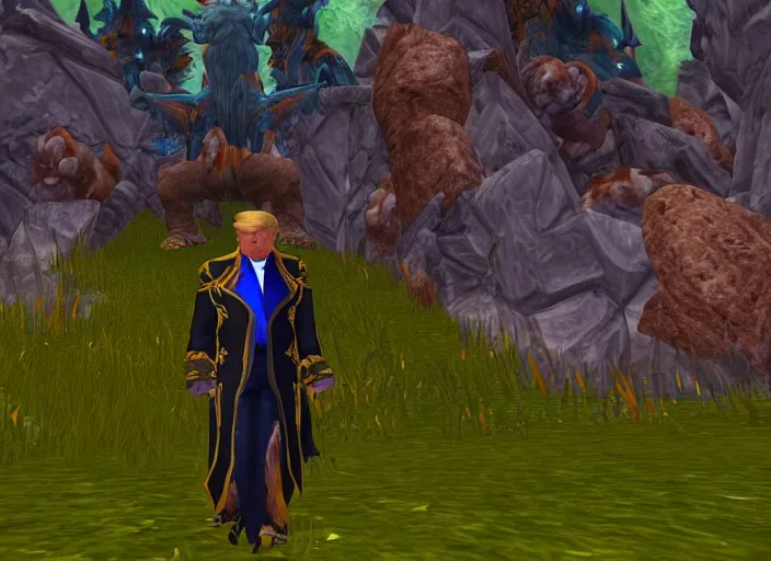 Prompt: donald trump in thunder bluff world of warcraft