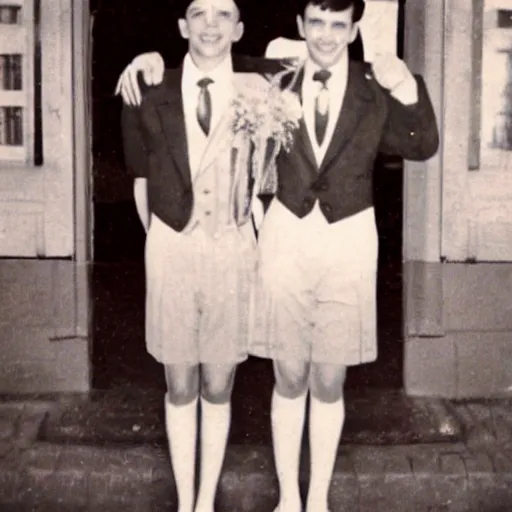 Image similar to vintage gay couple on high school prom