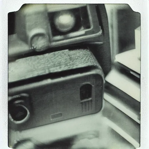 Image similar to a isometric view of an ethnographic object on display, poetical, dream, unconscious, alternative world, polaroid sx 7 0