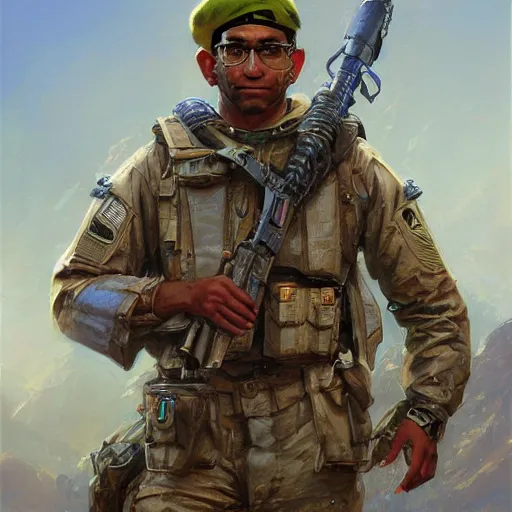 Image similar to Mia Khalifa as a soldier, closeup character art by Donato Giancola, Craig Mullins, digital art, trending on artstation