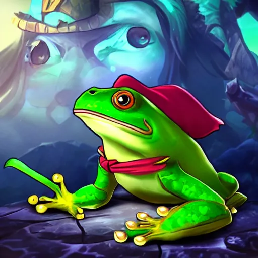 Image similar to pirate frog : a league of legends character