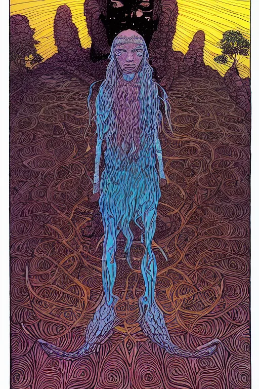 Prompt: The Ayahuasca Spirit, by Moebius