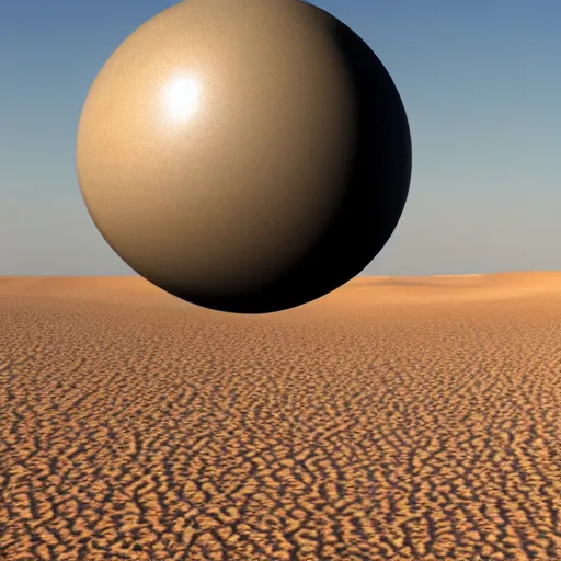 Image similar to a huge sphere in desert