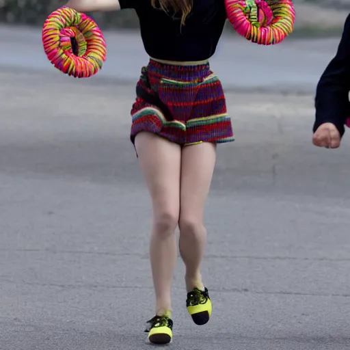 Image similar to emma watson hulahoop dancing