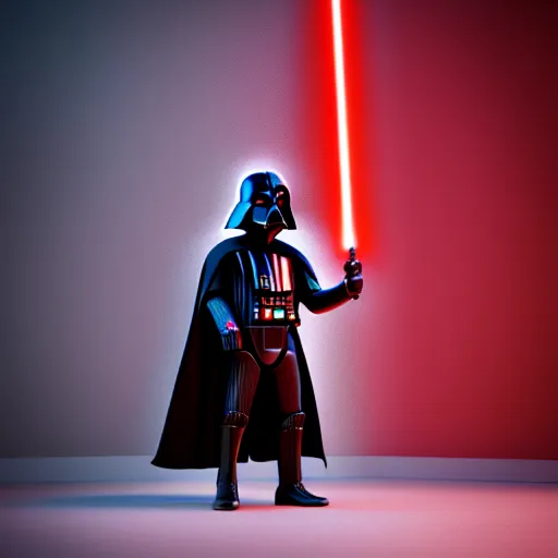 Image similar to darth vader, full body shot, pixar, disney, 3 d render, octane render, 4 k, hd