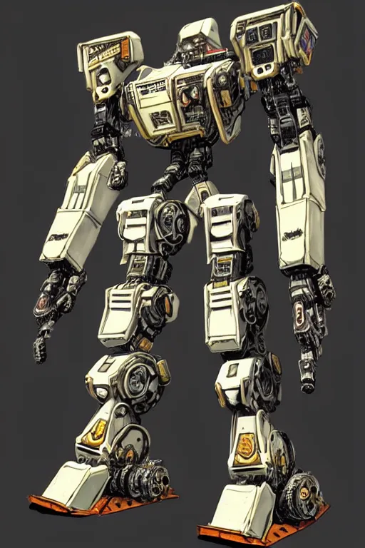 Prompt: mechwarrior - 2, intricate ornate humanoid mecha warrior,