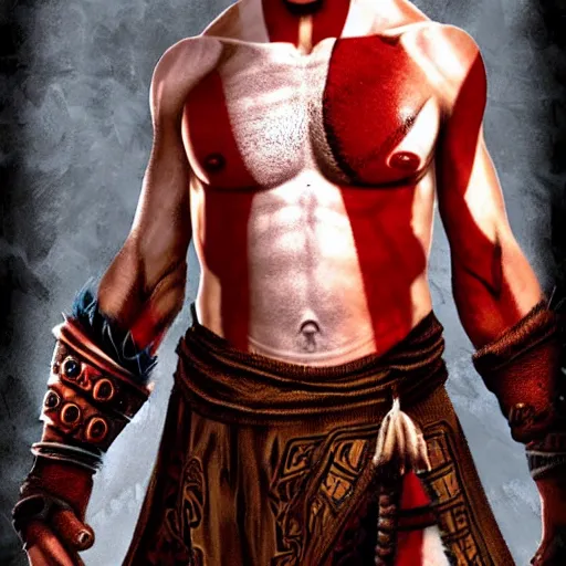 Prompt: quentin tarantino as kratos from the video game god of war