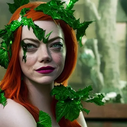 Image similar to emma stone as poison ivy