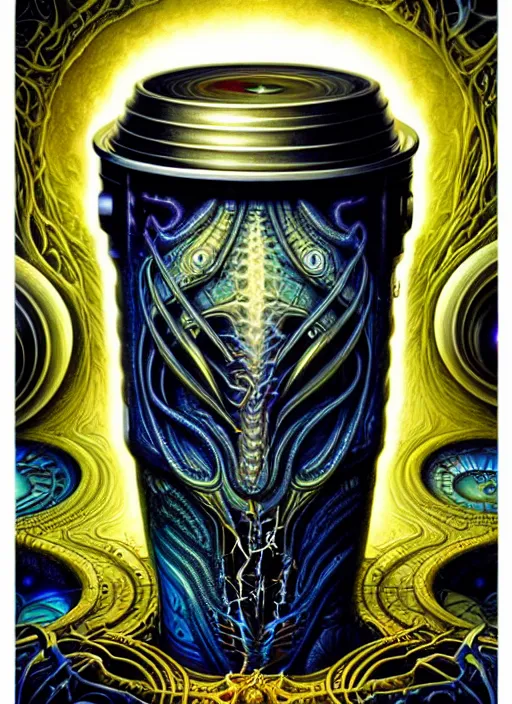 Prompt: cosmic lovecraft giger fractal cups portrait, pixar style, by tristan eaton stanley artgerm and tom bagshaw.