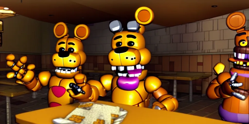 Image similar to 2 0 1 5 fnaf five nights at freddy's fast food restaurant, gameplay screenshot