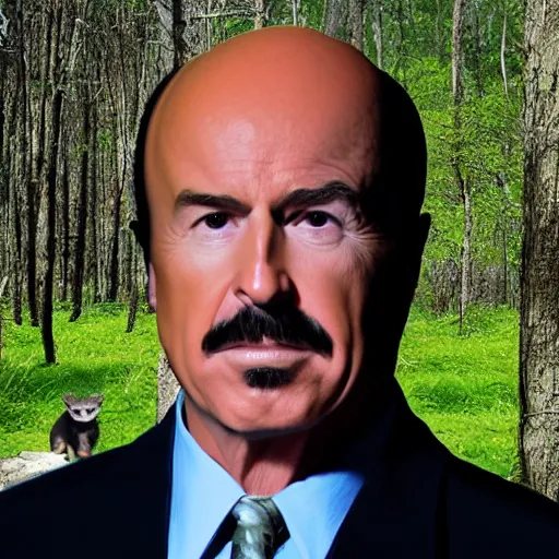 Prompt: trailcam footage of dr. phil