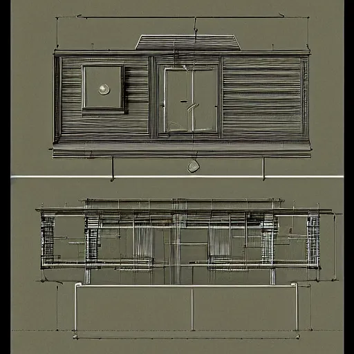 Image similar to highly detailed blueprint of teleporting device