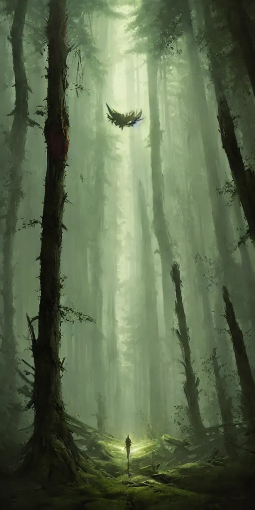 Image similar to Spirit of forest, by Greg Rutkowski