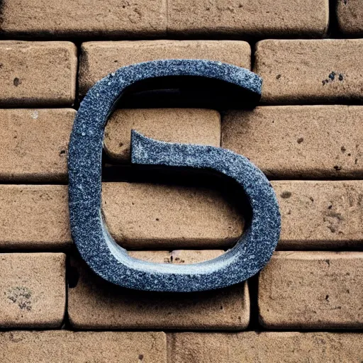 Image similar to letter s in the shape of a stone