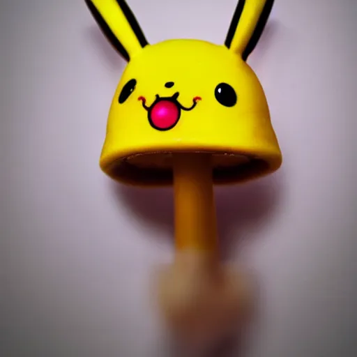 Prompt: a mushroom Pikachu