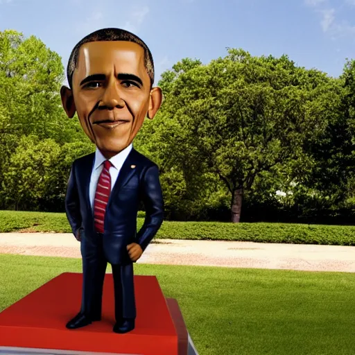 Image similar to bobblehead of Obama, 4k picture