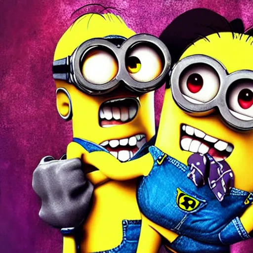 Image similar to Minions in JoJo's bizarre adventure anime style