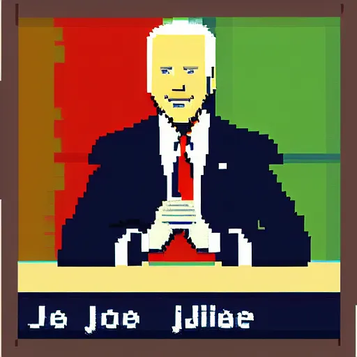 Image similar to joe biden in pixel art style