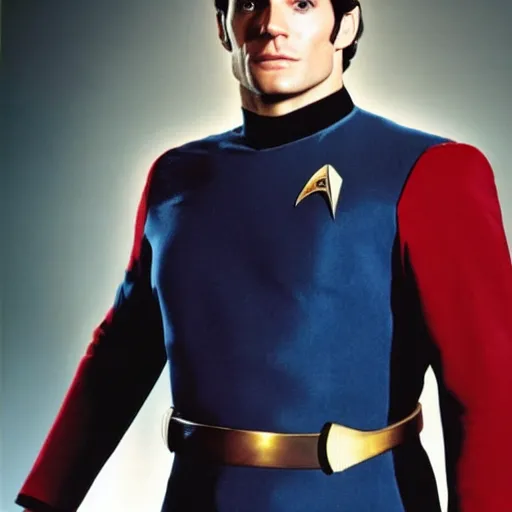 Image similar to a full body photograph of henry cavill as a star fleet captain from star trek next generation, full dress uniform, symmetrical face, extreme realism and detail, 8 k, completely framed, direct lighting, 3 5 mm photo, photorealistic, sharp focus