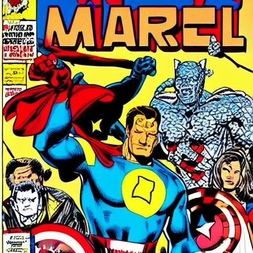 Prompt: marvel comics cover by michael golden