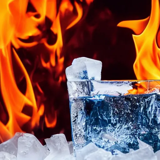 Image similar to fire but made out of ice