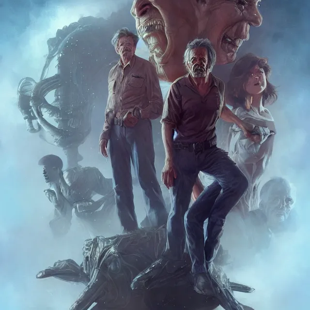 Prompt: the thing mcready kurt russell chils mary elizabeth winstead john carpenter by stanley artgerm lau, wlop, the thing alien assimilation, metamorphose, rossdraws, frank frazetta, andrei riabovitchev, marc simonetti